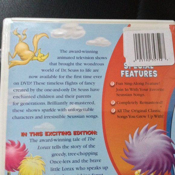 Dr. Seuss Animated Televised Classic The Lorax (DVD, 2003, Universal) Sealed - Picture 3 of 4
